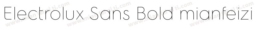 Electrolux Sans Bold mianfeizitico字体转换